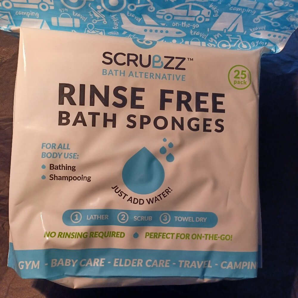 RINSE FREE BATH SPONGES -25 PACK